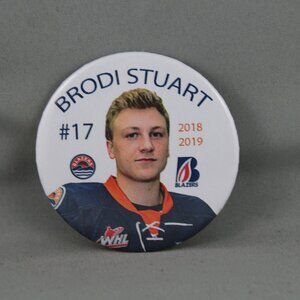 Kamloops Blazers Pin (Retro) - Brodi Stuart 17 - Celluloid Pin
